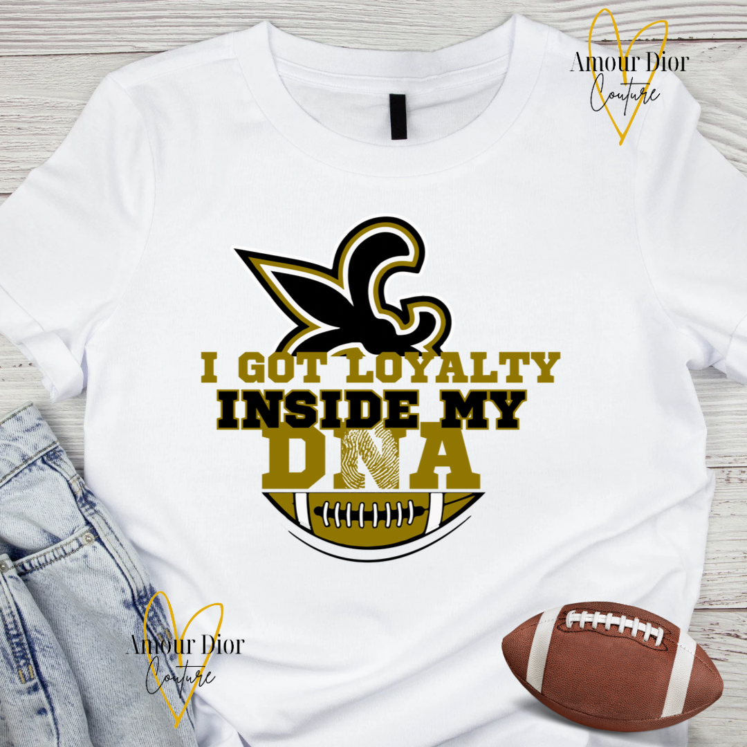 Its In My DNA Saints T-Shirt Jersey Black