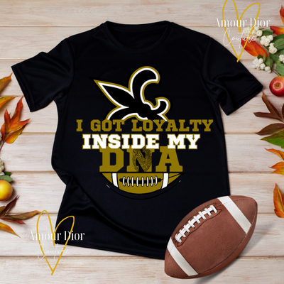 In my DNA Saints T-shirt