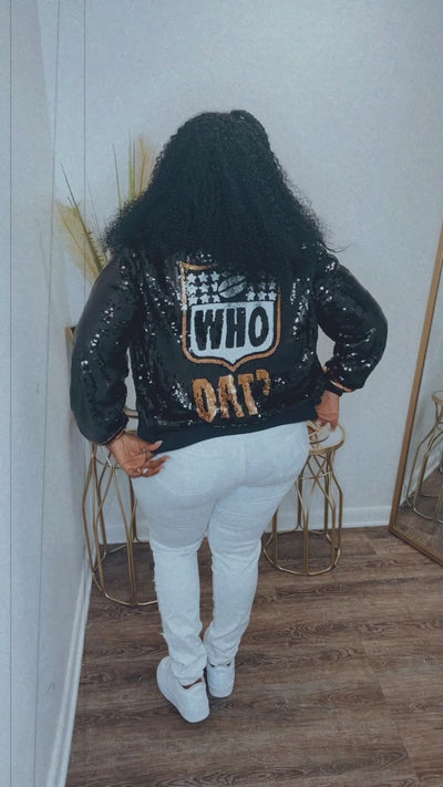 BLACK AND GOLD SEQUIN JACKET