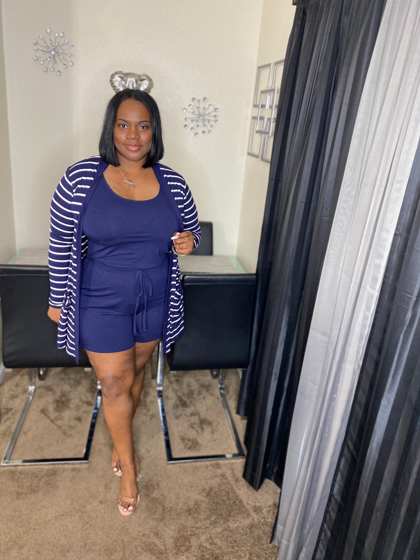 Cardigan set (Navy)