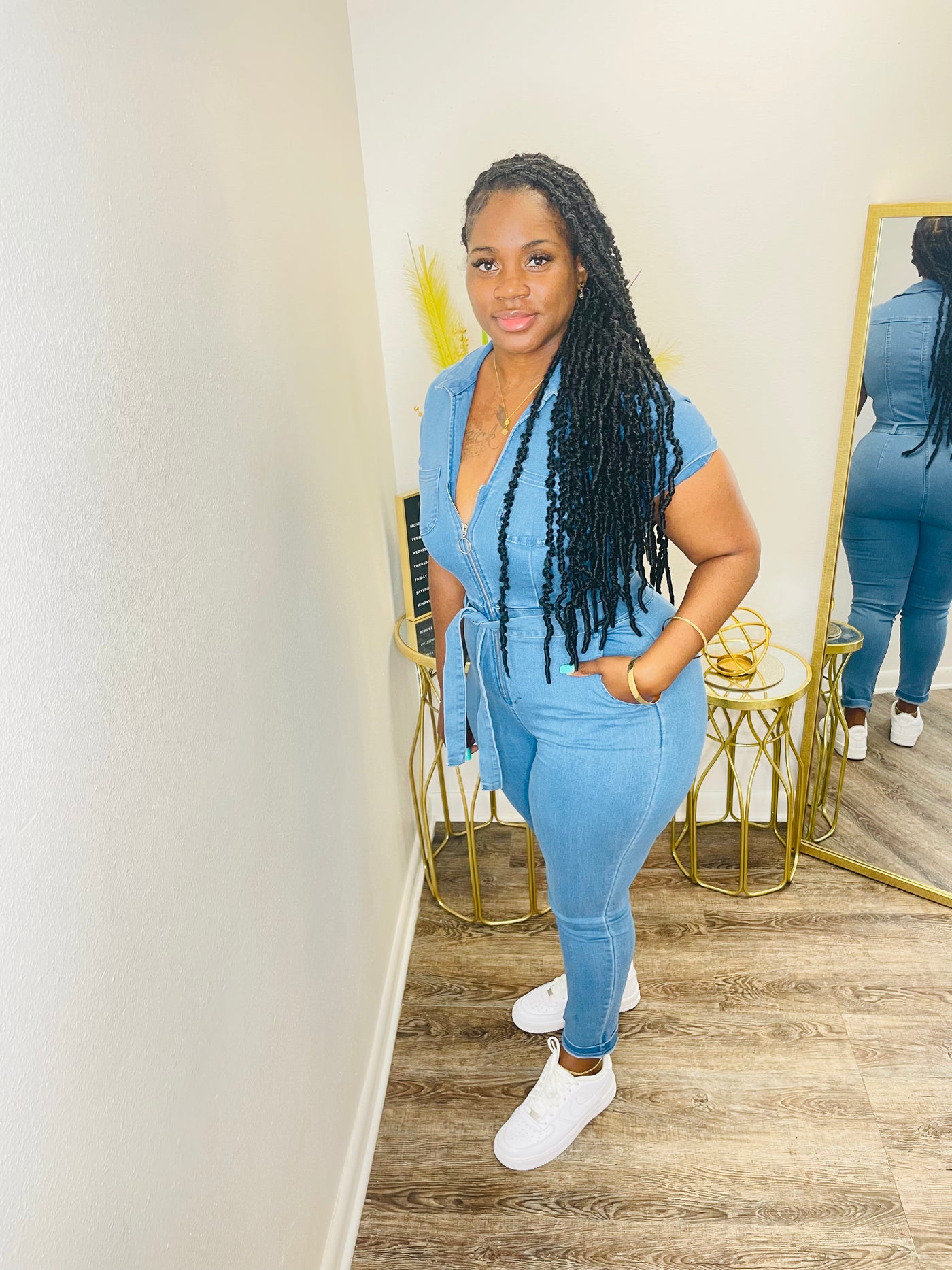 Denim Jumpsuit (Light Blue)