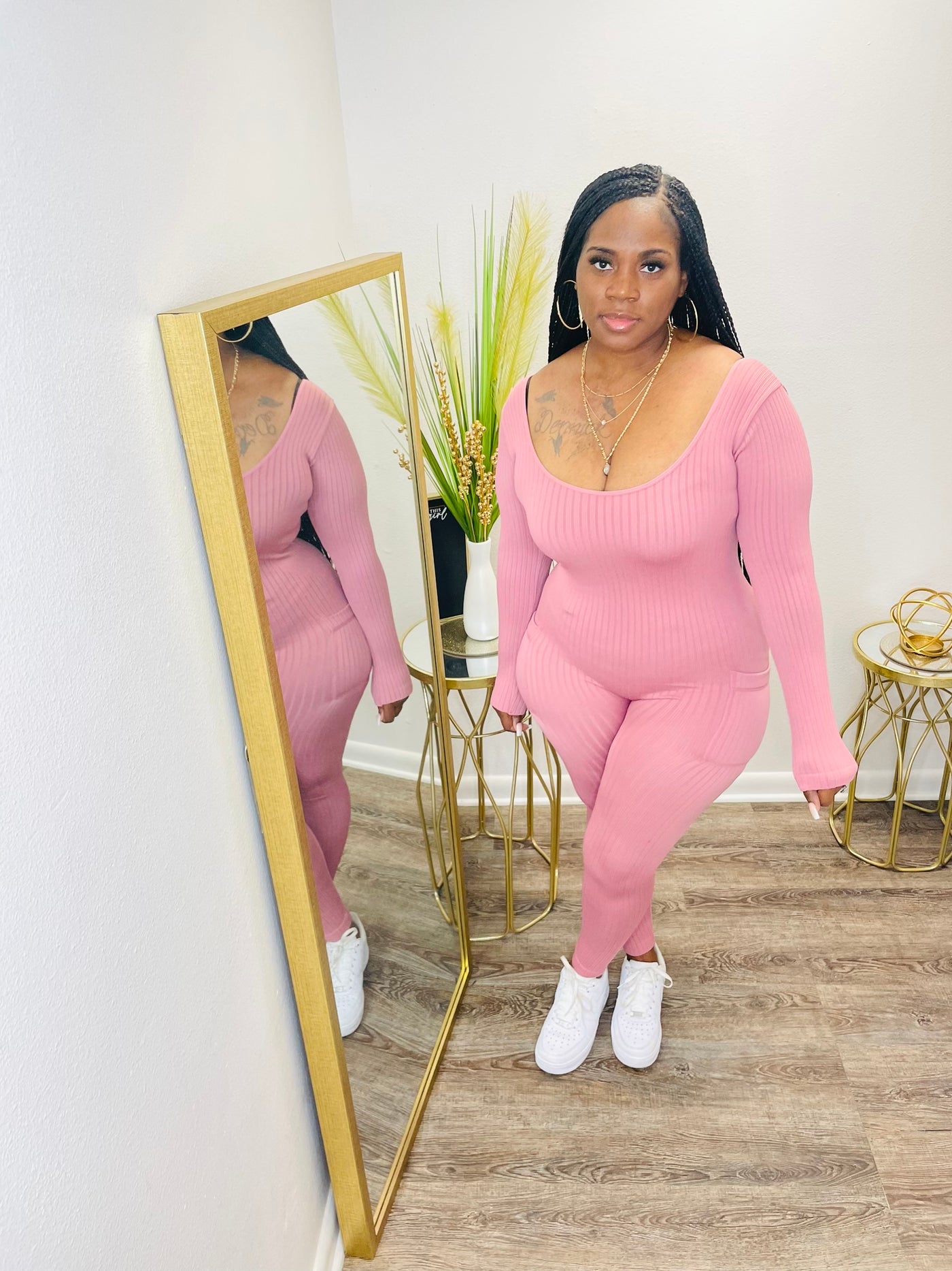 Seamless catsuit (Pink)